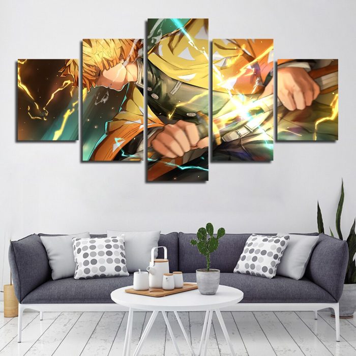 Poster Canvas Print Wall Artwork 5 Pieces Demon Slayer Kimetsu No Yaiba Comic HD Painting Modular 06327e10 0776 4879 8e37 e6e8742b8e3c - Demon Slayer Merch | Demon Slayer Stuff