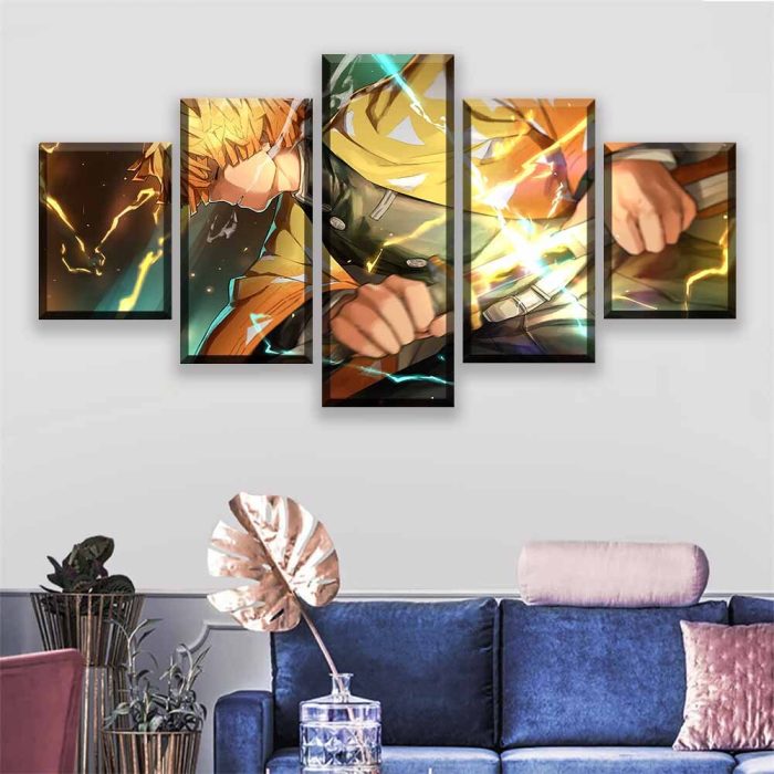 Poster Canvas Print Wall Artwork 5 Pieces Demon Slayer Kimetsu No Yaiba Comic HD Painting Modular c47d94cf 7910 4e80 a3b9 a0f4daab9c5c - Demon Slayer Merch | Demon Slayer Stuff