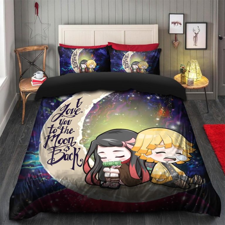 Zenitsu And Nezuko Demon Slayer Bedding Set - Demon Slayer Stuff