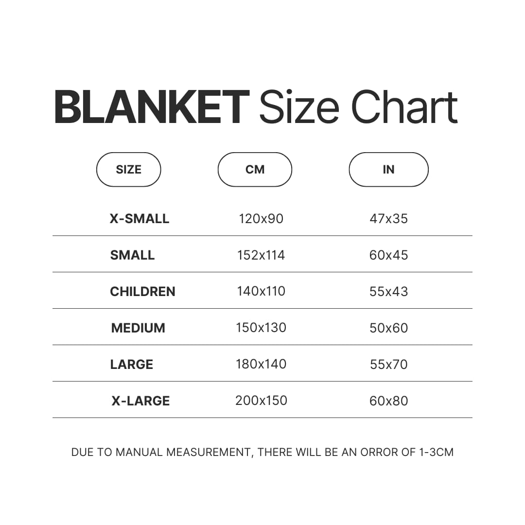 Blanket Size Chart - Demon Slayer Merch | Demon Slayer Stuff