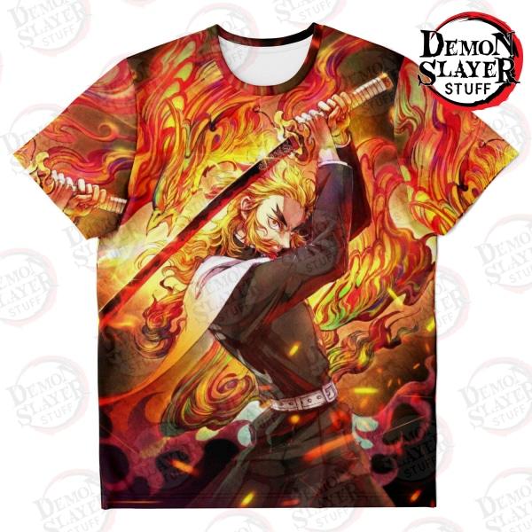 Demon Slayer Kyojuro Rengoku Fire 3D T-shirt